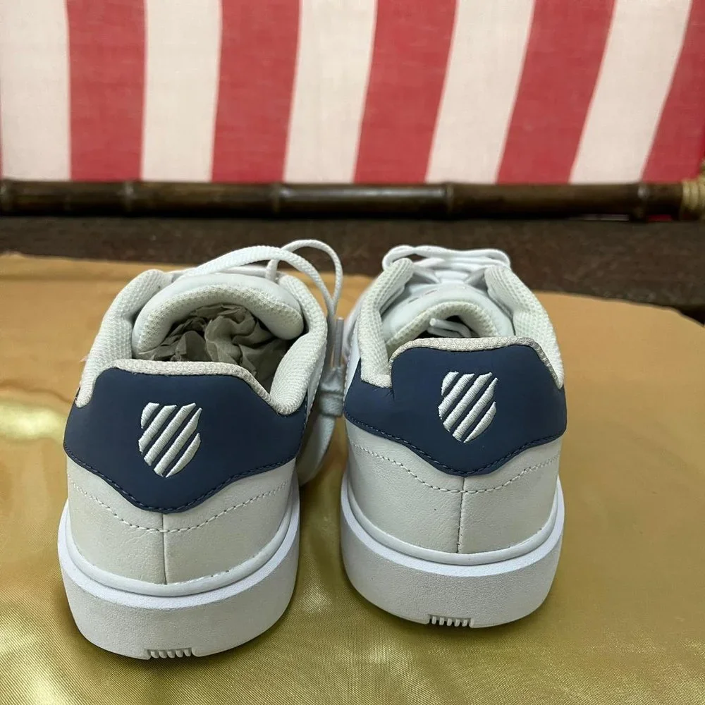 NWB K-Swiss Pershing court cmf Shoes Sz 10 sneakers stripe white sample - Picture 3 of 5